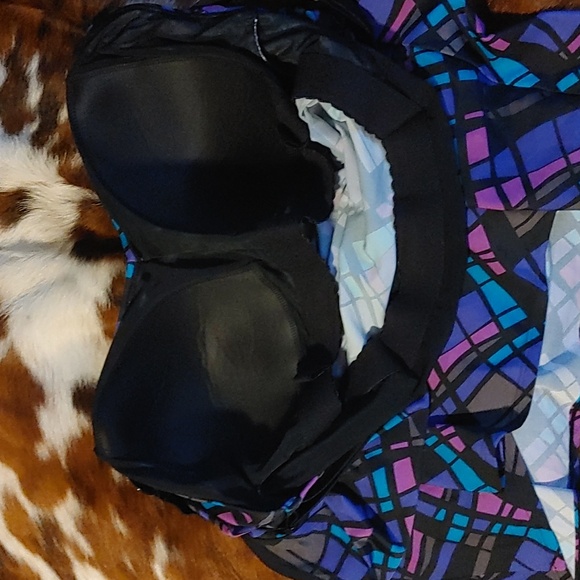 Sea Geometeic Tankini Top Sz 1X - Picture 6 of 7